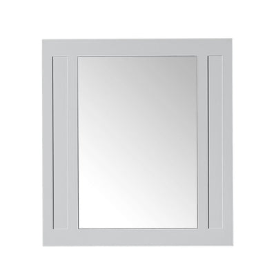 33 in. W x 36 in. H Framed Rectangular  Bathroom Vanity Mirror in Dove Grey - Super Arbor