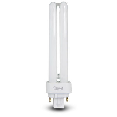 18-Watt Equivalent PL CFLNI Quad Tube 4-Pin G24Q-2 Base Compact Fluorescent CFL Light Bulb, Soft White 2700K (1-Bulb) - Super Arbor