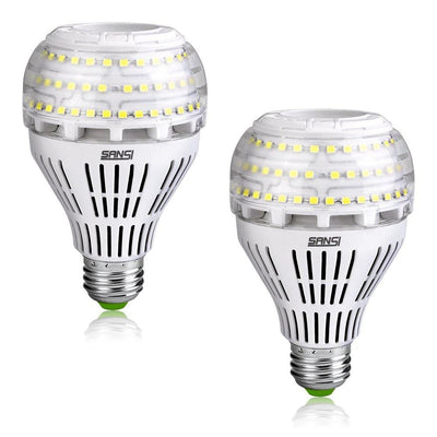 SANSI 250-Watt Equivalent A21 Non-Dimmable 270° Omni-Directional LED Light Bulb Daylight in 5000K (2-Pack) - Super Arbor