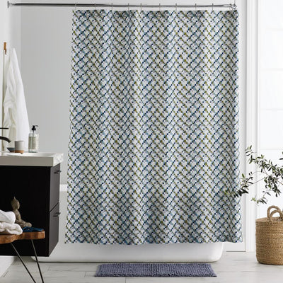 Pix 72 in. Organic Cotton Percale Shower Curtain - Super Arbor