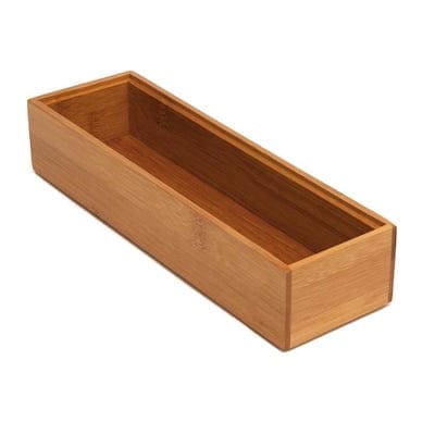 Lipper International 9 In. x 3 In. Bamboo Stackable Drawer Organizer