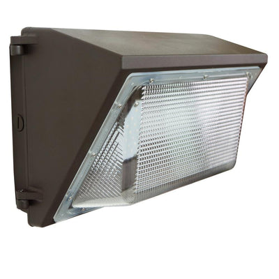 100-Watt Integrated LED Bronze Outdoor Industrial-Grade Wall Pack Light - Super Arbor