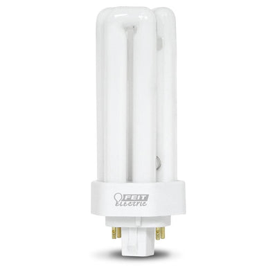 18-Watt Equivalent PL CFLNI Triple Tube 4-Pin GX24Q-2 Base Compact Fluorescent CFL Light Bulb, Soft White 2700K (1-Bulb) - Super Arbor