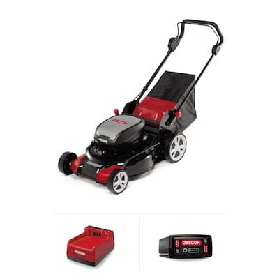 Oregon LM400 40-volt Brushless Lithium Ion Push 20-in Cordless Electric Lawn Mower