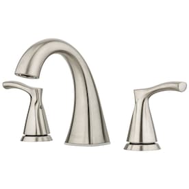 New Lower Price; Pfister Masey Brushed Nickel 2-Handle Widespread WaterSense Bathroom Sink Faucet with Drain - Super Arbor