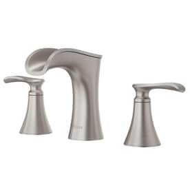 Pfister Jaida Spot Defense Brushed Nickel 2-Handle Widespread WaterSense Bathroom Sink Faucet with Drain - Super Arbor