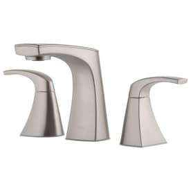 New Lower Price; Pfister Karci Spot Defense Brushed Nickel 2-Handle Widespread WaterSense Bathroom Sink Faucet with Drain - Super Arbor