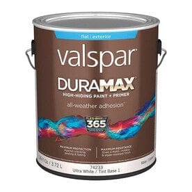 Valspar Duramax Base 1 Flat Exterior Tintable Paint (Actual Net Contents: 126-fl oz) - Super Arbor