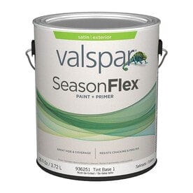 Valspar SeasonFlex Base 1 Satin Exterior Tintable Paint (Actual Net Contents: 126-fl oz) - Super Arbor
