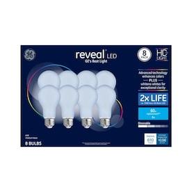 GE Reveal 60-Watt EQ A19 Color-enhancing Dimmable LED Light Bulb (8-Pack) - Hardwarestore Delivery
