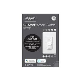 GE Smart C by GE 2-amp Multi-location White Wi-Fi Compatibility Touchless Illuminated Residential Light Switch with Wall Plate - Hardwarestore Delivery