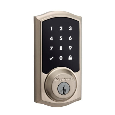 Z-Wave SmartCode 916 Touchscreen Satin Nickel Single Cylinder Electronic Deadbolt Featuring SmartKey Security - Super Arbor