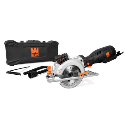 5 Amp 4-1/2 in. Beveling Compact Circular Saw with Laser and Carrying Case - Super Arbor