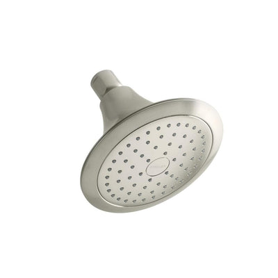 Forte 1-Spray 5.5 in. Single Wall Mount Fixed Rain Shower Head in Vibrant Brushed Nickel - Super Arbor