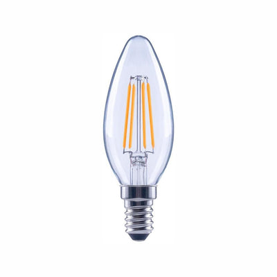 EcoSmart 40-Watt Equivalent B11 Candle Dimmable Clear Glass Filament Vintage LED Light Bulb Soft White (48-Pack) - Super Arbor