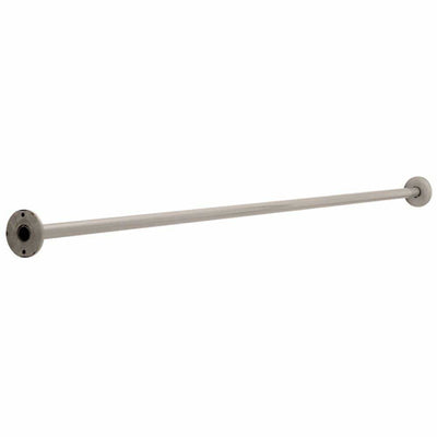 60 in. x 1 in. Beveled-Edge Stainless Steel Shower Rod in Brushed Nickel - Super Arbor