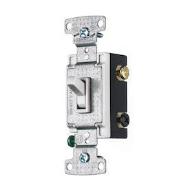 Hubbell 15-amp 4-way White Framed Toggle Residential Light Switch - Hardwarestore Delivery