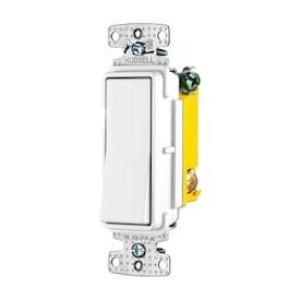 Hubbell X-Clamp 15-amp Single-Pole White Rocker Residential/Commercial Light Switch - Hardwarestore Delivery