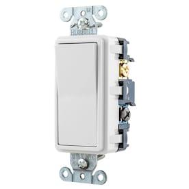 Hubbell X-Clamp 15-amp 4-way White Rocker Residential/Commercial Light Switch - Hardwarestore Delivery