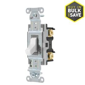 Hubbell 15/20-Amp Single-Pole White Toggle Residential/Commercial Light Switch - Hardwarestore Delivery