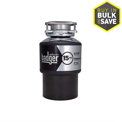 InSinkErator Badger 15SS 3/4-HP Continuous Feed Garbage Disposal