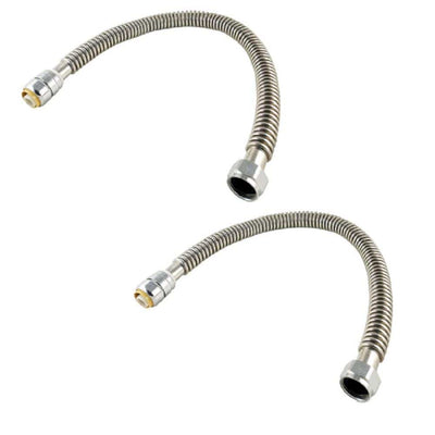 1 in. Push-to-Connect x 1 in. FIP x 24 in. Corrugated Stainless Steel Water Softener Connector (2-Pack)