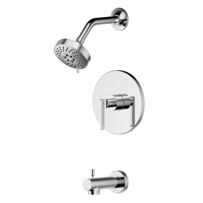 Saint-Lazare Single-Handle 4-Spray Settings Tub and Shower Faucet Set in Chrome with Pressure Balance Valve - Super Arbor
