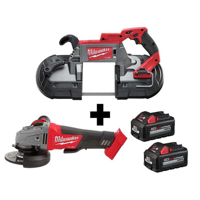 M18 FUEL 18-Volt Lithium-Ion Brushless Cordless Deep Cut Band Saw and Grinder with Two 6.0 Ah Batteries - Super Arbor