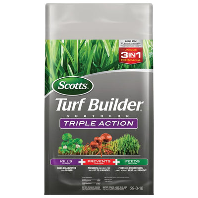 Scotts Turf Builder 26.84 lb. 8,000 sq. ft. Triple Action Southern Lawn Fertilizer