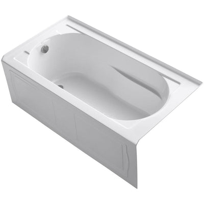 Devonshire 60 in. x 32 in. Acrylic Alcove Bathtub with Integral Apron, Integral Flange and Left-Hand Drain in White - Super Arbor