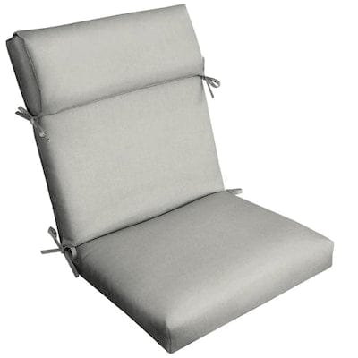 allen + roth Madera Linen Dove Grey High Back Patio Chair Cushion
