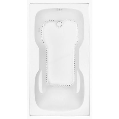 Serenity 4 - 60 in. Acrylic Reversible Drain Rectangular Drop-In Bathtub with DriftBath and Chromotherapy in White - Super Arbor