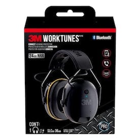 3M WorkTunes Connect Plastic Hearing Protection Earmuffs with Bluetooth Compatibility - Super Arbor