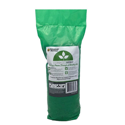 HERO Blend 1.5 lbs. Biochar Organic Garden Compost with Mycorrhizal Fungi - Super Arbor