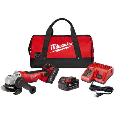 M18 18-Volt Lithium-Ion Cordless 4-1/2 in. Cut-Off Grinder Kit with (2) 3.0Ah Batteries, Charger, Tool Bag - Super Arbor