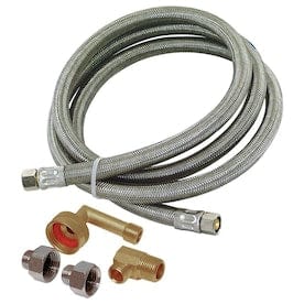 EASTMAN 5-ft L 3/8-in Compression Inlet x 3/8-in Outlet Stainless Steel Dishwasher Connector - Super Arbor