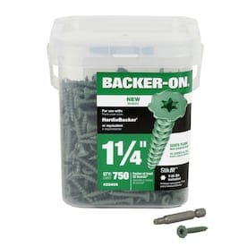 Backer-On #9 x 1-1/4-in Zinc-Plated Star-Drive Interior Cement Board Screws (750-Count) - Super Arbor