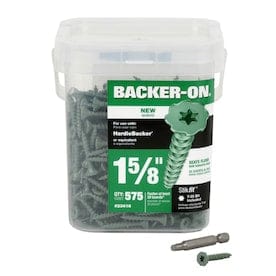 Backer-On #9 x 1-5/8-in Zinc-Plated Star-Drive Interior Cement Board Screws (575-Count) - Super Arbor