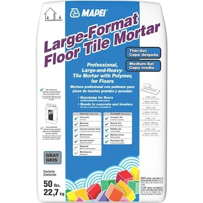 MAPEI Large-Format Floor Tile 50-lb Gray Powder Thinset/Medium Bed Mortar