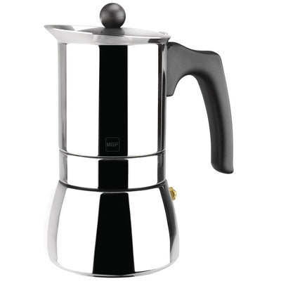 Genova 4-Cups Stainless Steel Espresso Coffee Maker - Super Arbor