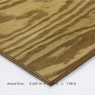Severe Weather 1/2-in Common Southern Yellow Pine Plywood Sheathing, Application as 4 x 8