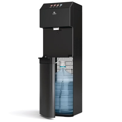 Electronic Bottom Loading Water Cooler Water Dispenser - 3 Temperatures, Self Cleaning Black Stainless Steel - Super Arbor