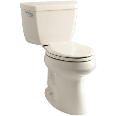 Highline Classic Comfort Height 10 in. Rough-In 2-Piece 1.28 GPF Single Flush Elongated Toilet in Almond - Super Arbor
