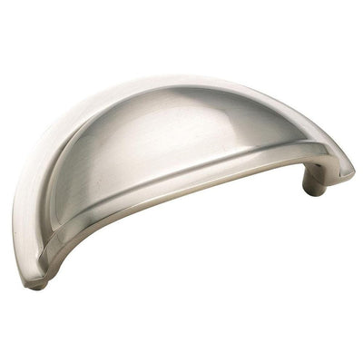 Solid Brass Cup Pulls 3 in (76 mm) Center-to-Center Sterling Nickel Cabinet Drawer Cup Pull - Super Arbor