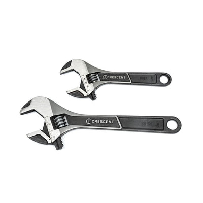 6 in. and 10 in. Wide Jaw Adjustable Wrench Set (2-Piece) - Super Arbor