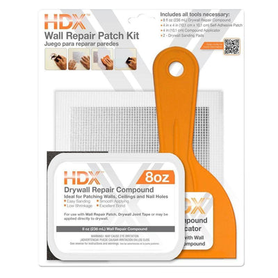 HDX 4 in. x 4 in. Drywall Repair Patch Kit - Super Arbor