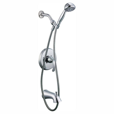Edgewood Single-Handle 3-Spray Tub and Shower Faucet in Chrome (Valve Included) - Super Arbor