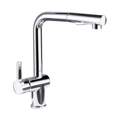Single-Handle Pull Out Sprayer Kitchen Faucet in Polished Chrome - Super Arbor