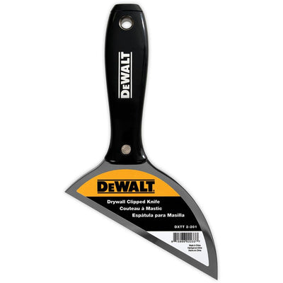 6 in. Stainless Steel Drywall Clipped Knife with Nylon Handle - Super Arbor