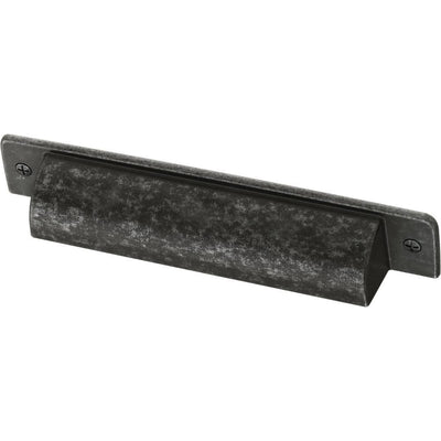 Iron Craft 4 in. (102 mm) Distressed Iron Cup Drawer Pull - Super Arbor